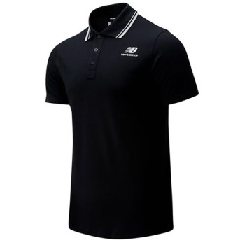Remera Polo New Balance Classic Negro en Oferta Remera Polo New Balance Classic Negro en Oferta